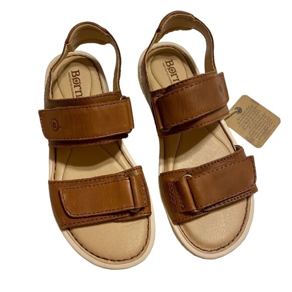 Born Women's Wedge Sandals 11 Leather Summer‎ Beach Bohemian Festival Hippie Y2K - Picture 1 of 9